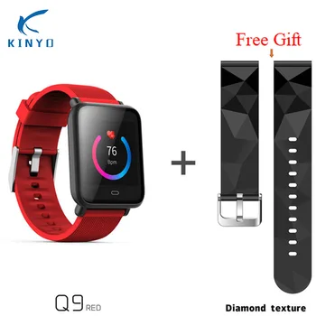 

KINYO Q9 sports wristband heart rate blood pressure oxygen fitness tracker smart bracelet waterproof smart band free strap given