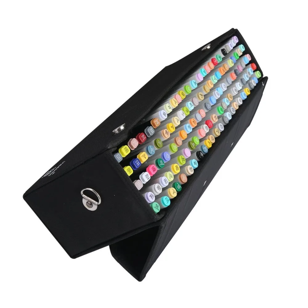 Tanie MEEDEN 120 72 60 48 sztuk markery pojemnik do przechowywania marker malarstwo remis dla studentów i materiały artystyczne (nie obejmują marker)