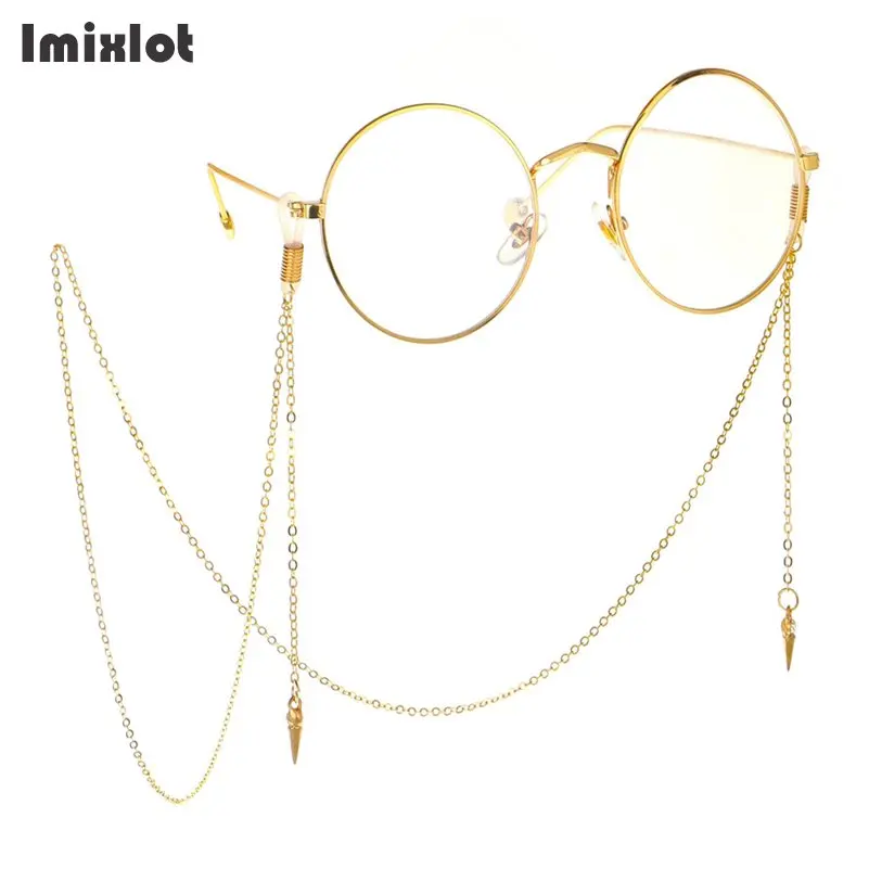 

1PC Mix Style Gold Eyeglass Chains Sunglasses Reading Rivet Pendant Metal Glasses Chain Eyewears Cord Holder Neck Strap Rope