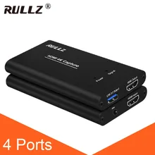 USB3.0 HDMI 4K 60 Гц HD 1080P Карта видеозахвата ПК телефон компьютерная игра записи коробка потоковая трансляция в прямом эфире с микрофоном, входы: HDMI переходит к ТВ