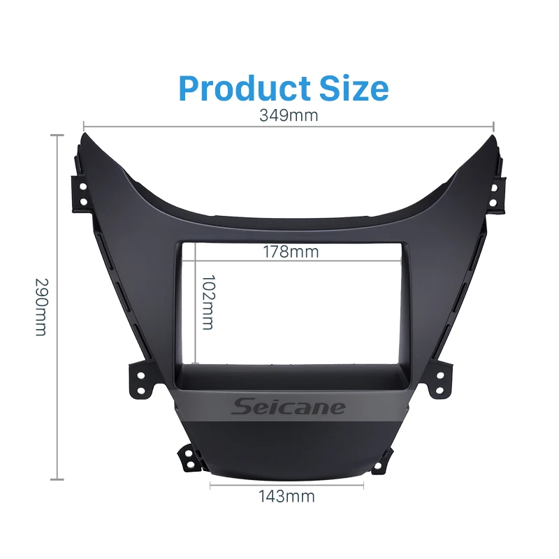 Seicane идеальный Двойной Дин Радио фасции Для 2010 HYUNDAI ELANTRA Surround Панель установки рамки авто стерео