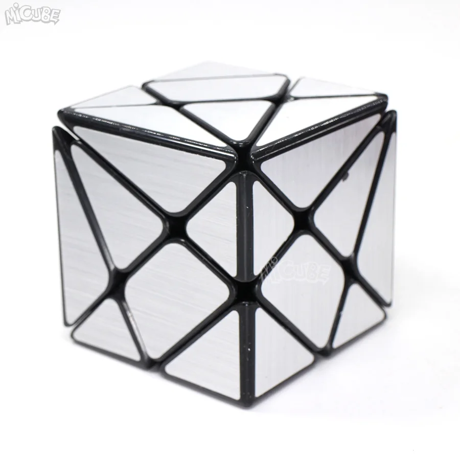 Магический кубик Axis, изменяющийся нерегулярно, кубик Jinggang, 3x3x3, наклейки, зеркало, углеродное волокно, 3x3, сложная твист-головоломка, игрушки для детей - Цвет: Mirror Silver