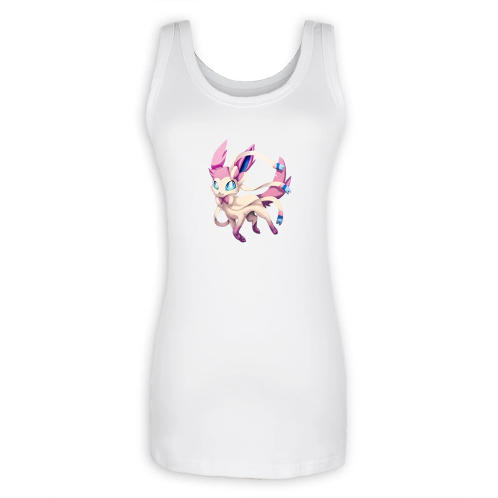 ibVest992W Мультфильм Покемон Jolteon Leafeon Sylveon Umbreon Vaporeon Bon Jovi рок-группа сексуальные дамские, женские жилеты без рукавов хлопковые топы на бретелях - Цвет: ibVest992W