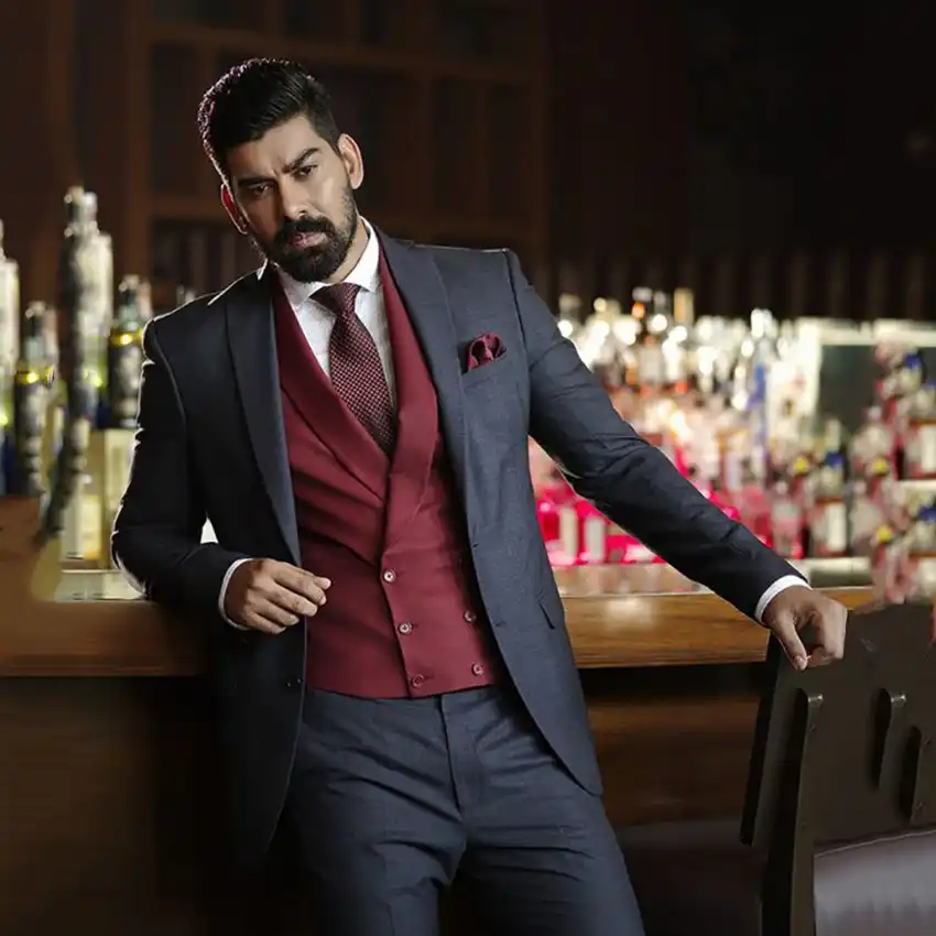 Black Grey Suits Men Latest Mens Wedding Suits Formal Groom Prom Tailored Tuxedo Terno Masculino 3 Pieces Jacket+Pants+Vest