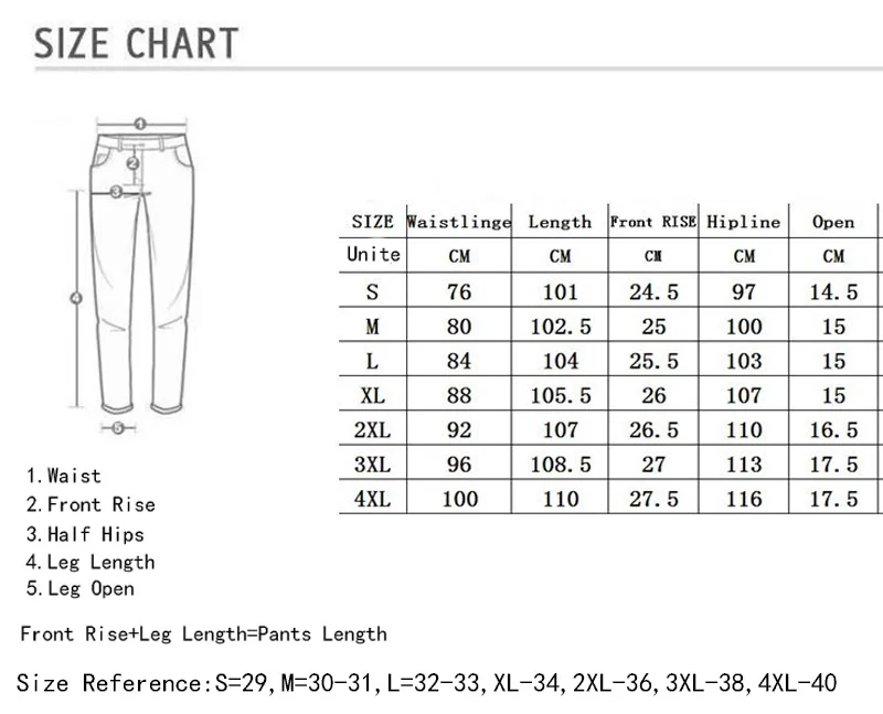 3xl Jeans Size Chart