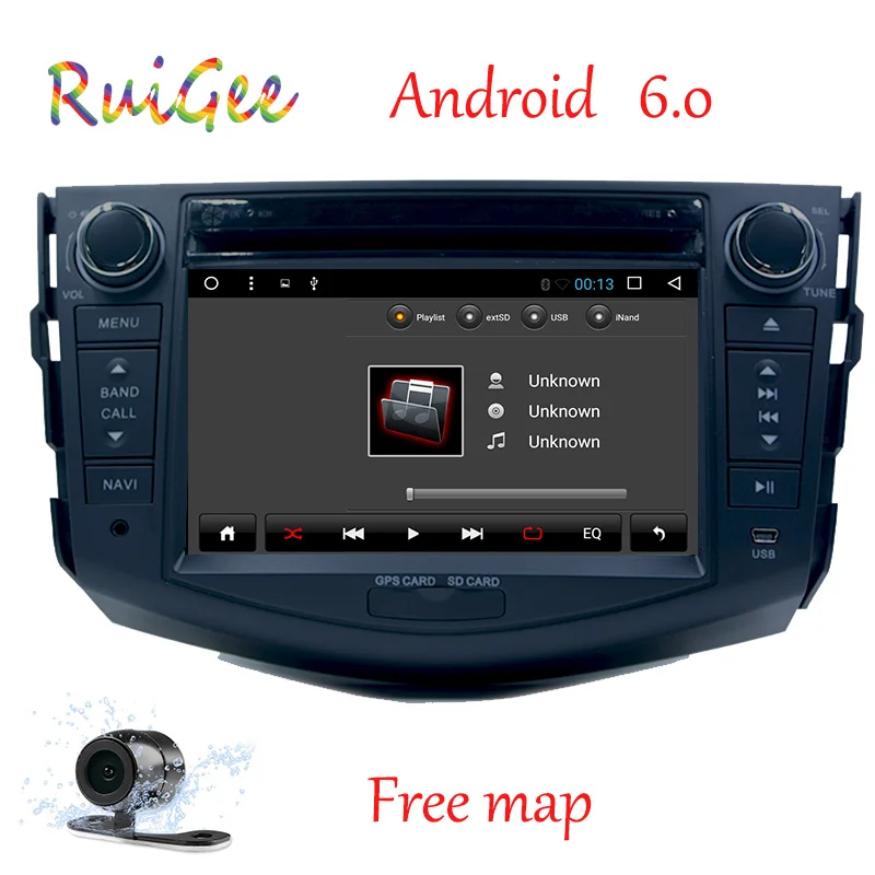 Четырехъядерный 1024*600 HD экран 2Din Android 7 1 автомобильный DVD для Toyota Rav 4 RAV4 Аудио Видео