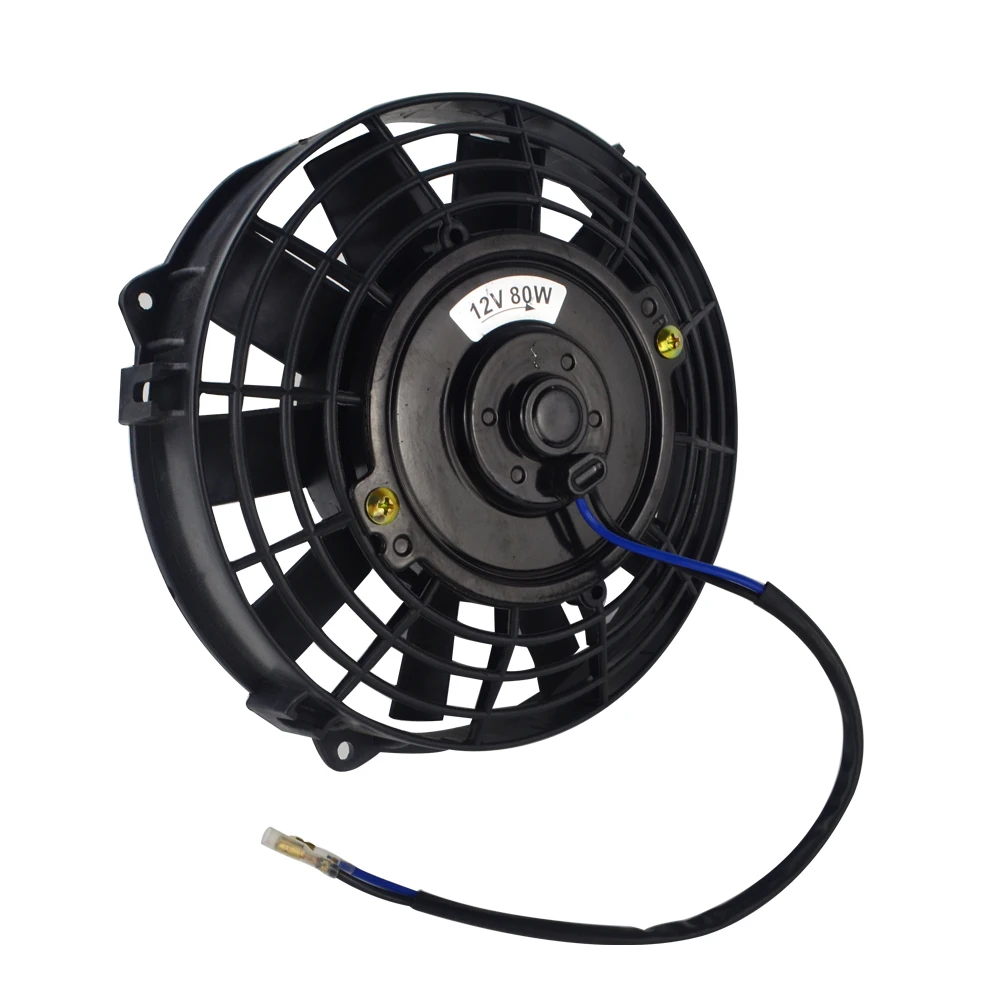 VR-7 Inch Universal 12V 80W Slim Reversible Electric Radiator AUTO FAN Push Pull With mounting kit Type I 7" VR-FANI7 electric fan car fan