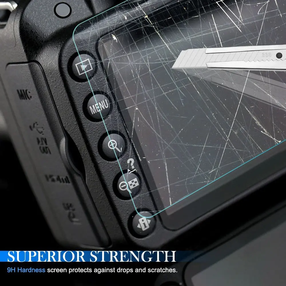 Защитное стекло 9H для ЖК экрана Sony Alpha A7 A7C A6500 / Canon EOS 6D Mark II 2 SX730 SX740 Nikon D7500