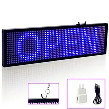 34cm Blue SMD P5 Led Sign Android Phone WIFI Remote Control Programmable Scrolling Message LED Display Board for Business