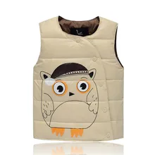 Jacket for girls Baby Boys and Girls Winter cartoon Vest Kids Warm Jacket Children Thick Clothes 4 Color Suit For 3-7 Years Old