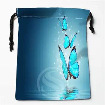 

Q-56 New butterfly FLOWER art Custom Logo Printed receive bag Bag Compression Type drawstring bags size 18X22cm Q801!V56