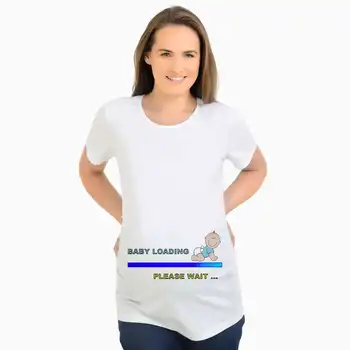 New Design Cute Maternity T-Shirt Funny Pregnancy Tee Funny Baby loading maternity tshirt pregnant women funny maternity tops