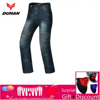 

DUHAN Men's Motorcycle Riding Pants Motobike Moto Windproof Jeans Knee Protective Motocicleta Racing Casual Trousers