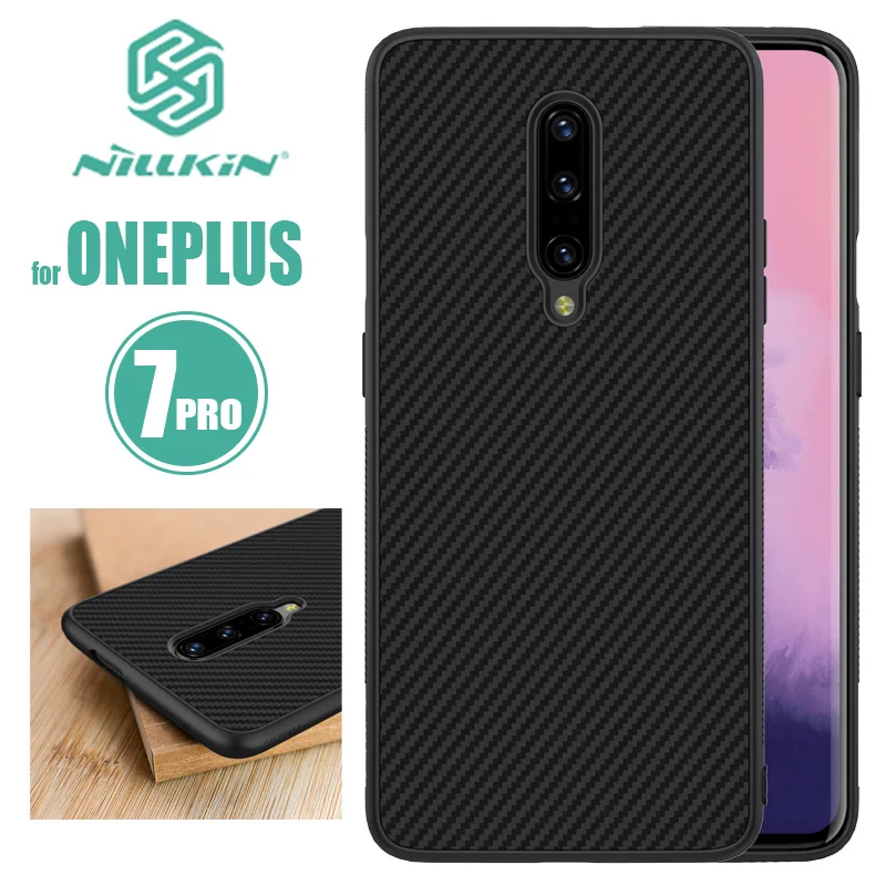 

Oneplus 7 Pro Case Nillkin Synthetic Fiber Back Cover Hard PC Slim Phone Case Soft Touch for Oneplus 7 Pro Nilkin Texture Capa