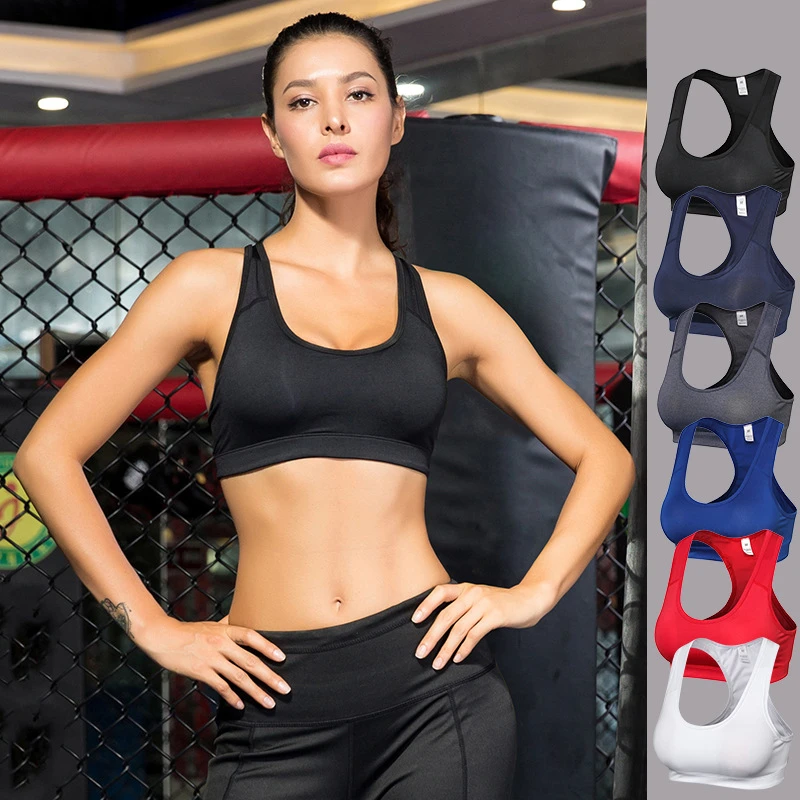 Wirefree Бюстгальтер Йога Для женщин Push Up майки Профессиональный тренажерный зал