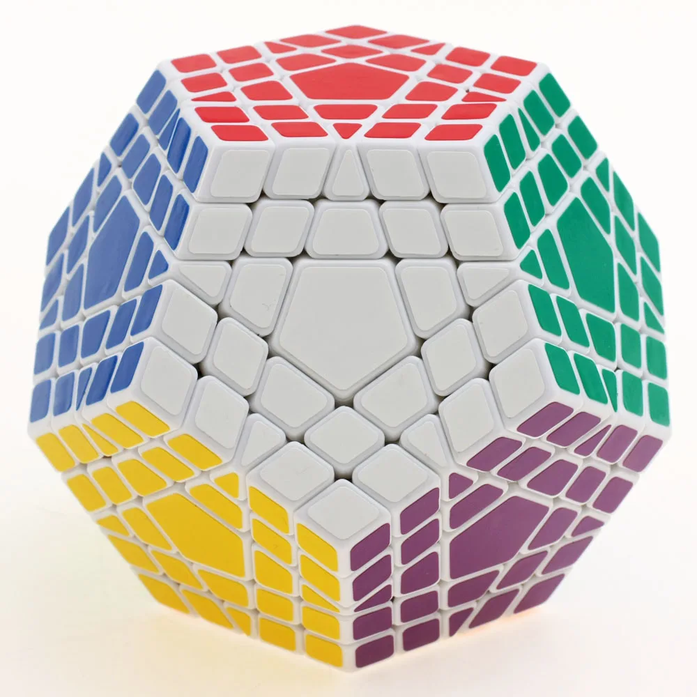 Goede Shengshou 5x5 Gigaminx Magic Cube Puzzel Zwart en Wit Dodecaëder 5x5 Speed Cube Game Leren educatief Cubo magico Speelgoed