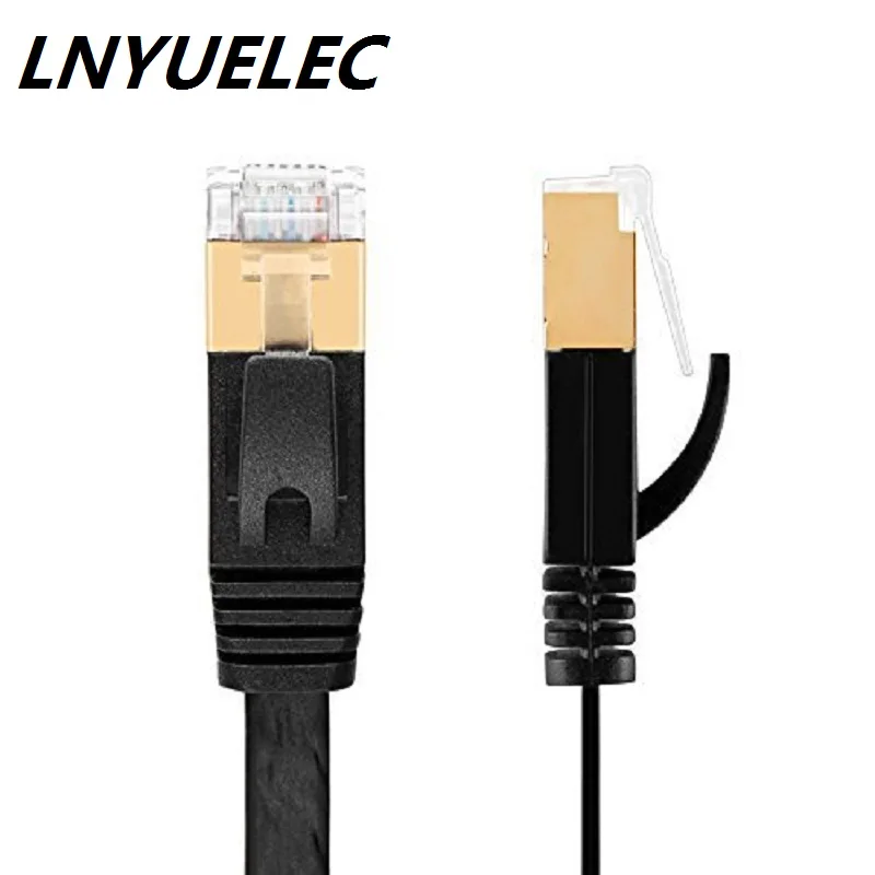 Высококачественный сетевой кабель CAT.7 10 30 м RJ45 соединительный плоский Ethernet LAN для
