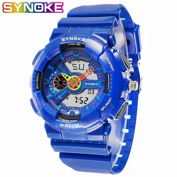 

SYNOKE New Arrival Sports Student Children Watches Multi-Function Waterproof Watch LED Digital Double Action Watches for Kids
