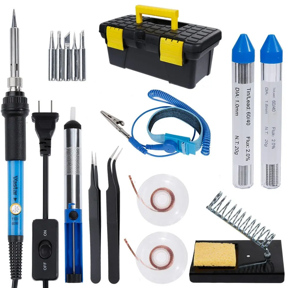 Vastar 16 in 1 Electric Soldering Iron Set Kit Temperature Adjustable