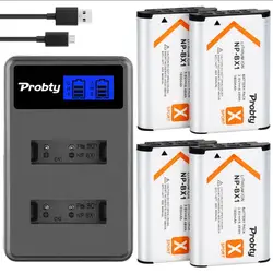 High-Capacity Rechargeable Battery for Sony Cameras and Camcorders (4battery withCharger)