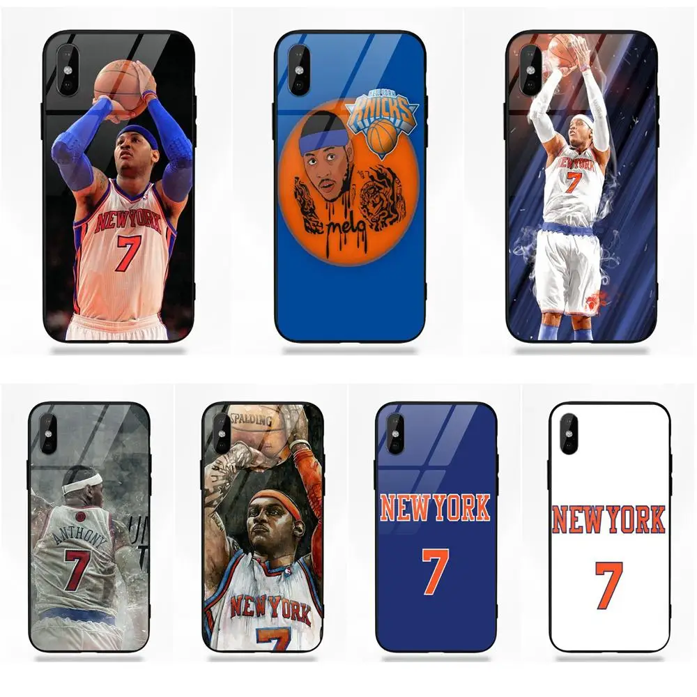

No.7 Carmelo Anthony Knicks Basketball For Apple iPhone X XS Max XR 5 5C 5S SE 6 6S 7 8 Plus