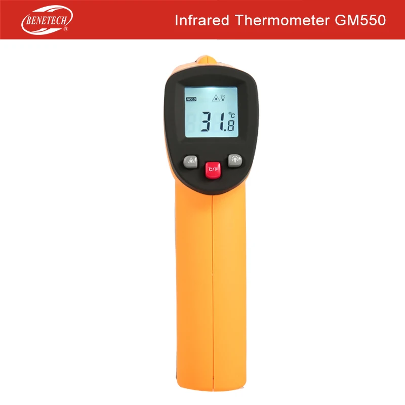 Бесконтактный ИК цифровой инфракрасный термометр лазерный GM550-50~ 550 градусов Benetech