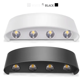 

Outdoor Waterproof 8w 220v Wall Lamp Modern Simple LED indoor Wall Lamps Home Decoration Lighting Aluminum Balcony Wall Lights