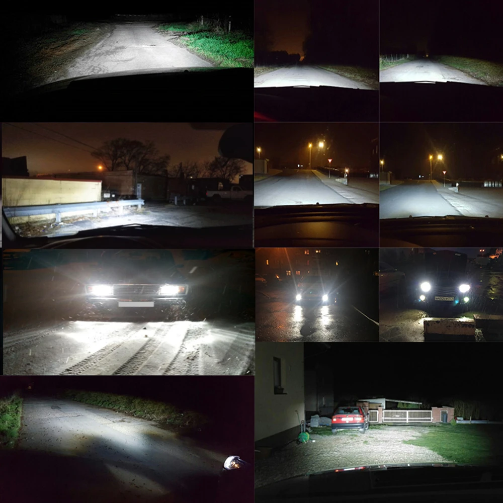 WLJH 2x 4000LM Canbus LED H7 фара все в одном конверсионный комплект фары дальнего и ближнего