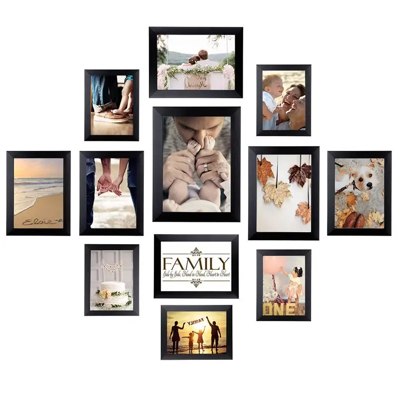 

HOMEMAXS 12 PCS Assorted Size Picture Frames Christmas Photo Frames Set For Home Office Decoration (Black)