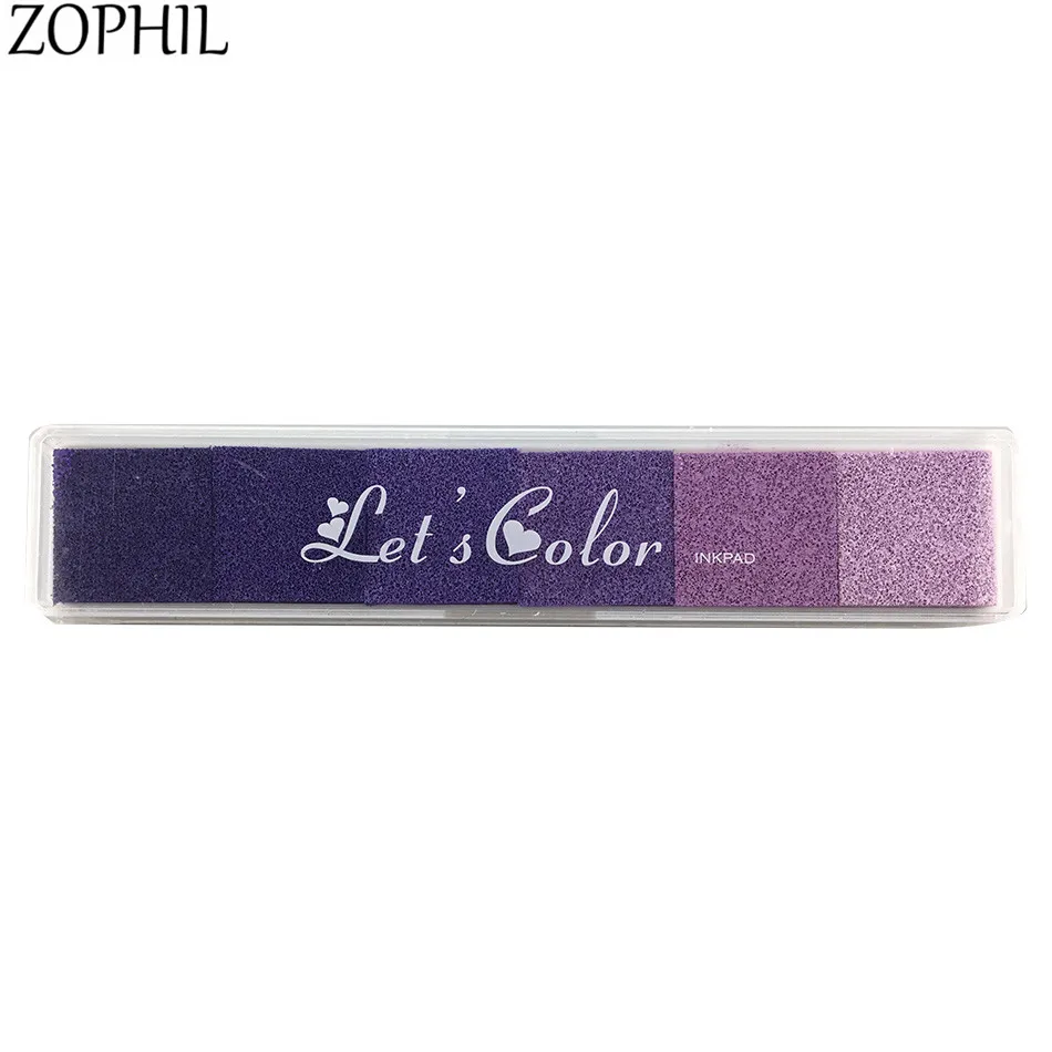 ZOPHIL 6в1 отпечаток пальца чернил Pad градиент цвета штампованная для скрапбукинга