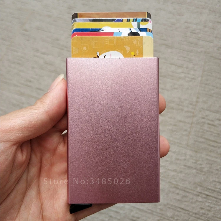 Автоматический алюминиевый кредитный держатель для карт для мужчин и женщин сплав Бизнес ID многофункциональный держатель для карт s визитница для мужчин и женщин