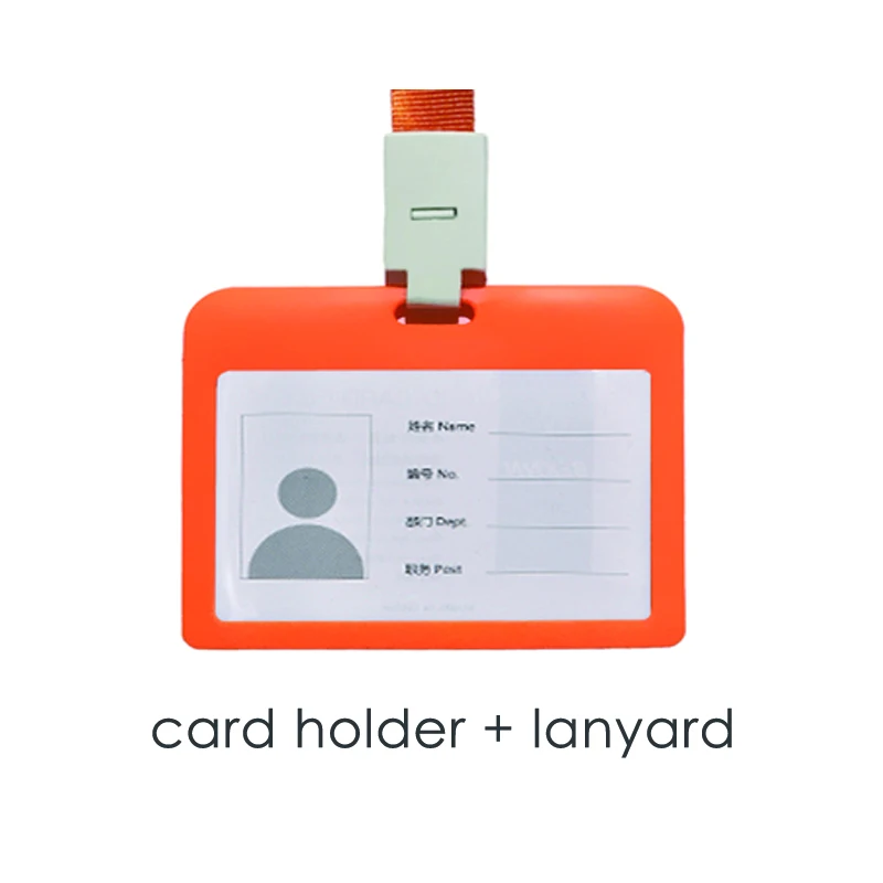 1pc Credit Card Holders Women Men Bank Card Neck Strap Card Bus ID holder students kids Identity badge with lanyard (5)