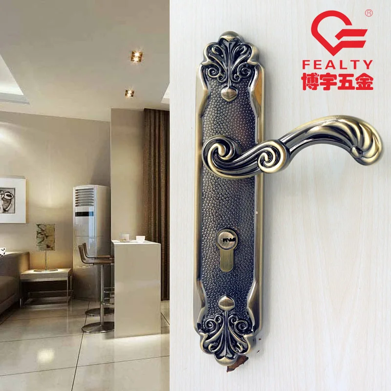 

2018 Real Promotion Fechadura Digital Style Brand Mute Indoor Door Lock High Grade Bedroom With Green Bronze Solid Wood Antique