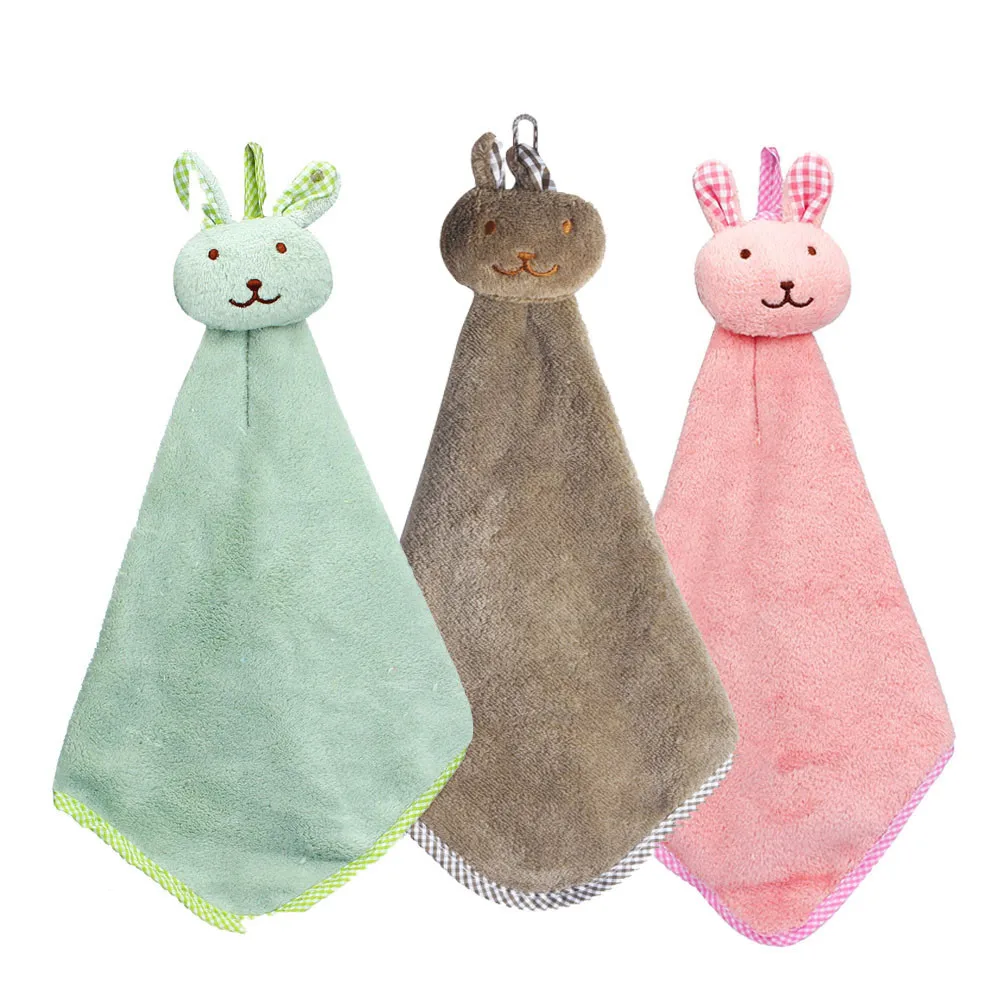 

Kitchen Cartoon Animal Hanging Cloth Soft Plush Dishcloths Hand Towel