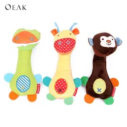 Oeak детские погремушки-мобильные телефоны милые детские игрушки мультипликационных животных ручная погремушка Мягкие плюшевые Bebe игрушки