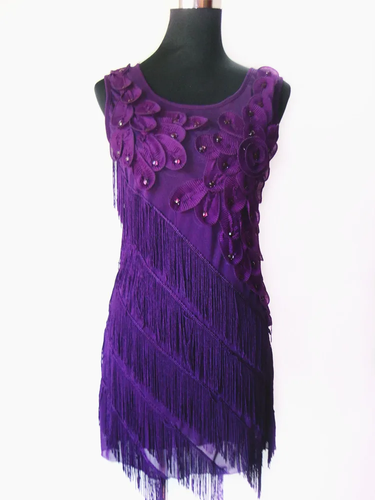 Мини-платье с бахромой и цветочным узором для выпускного вечера модель 1920s Great Gatsby