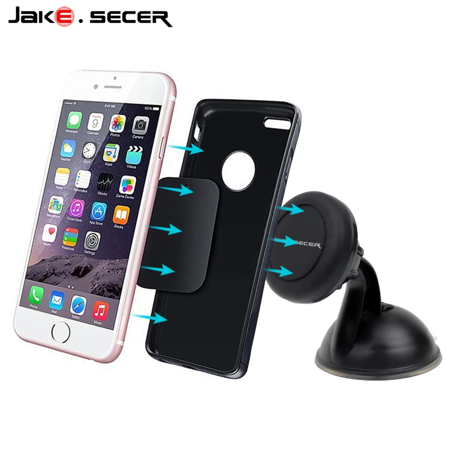 Jake.Secer Magnetic Mobile Phone Car Holder 360 Dashboard