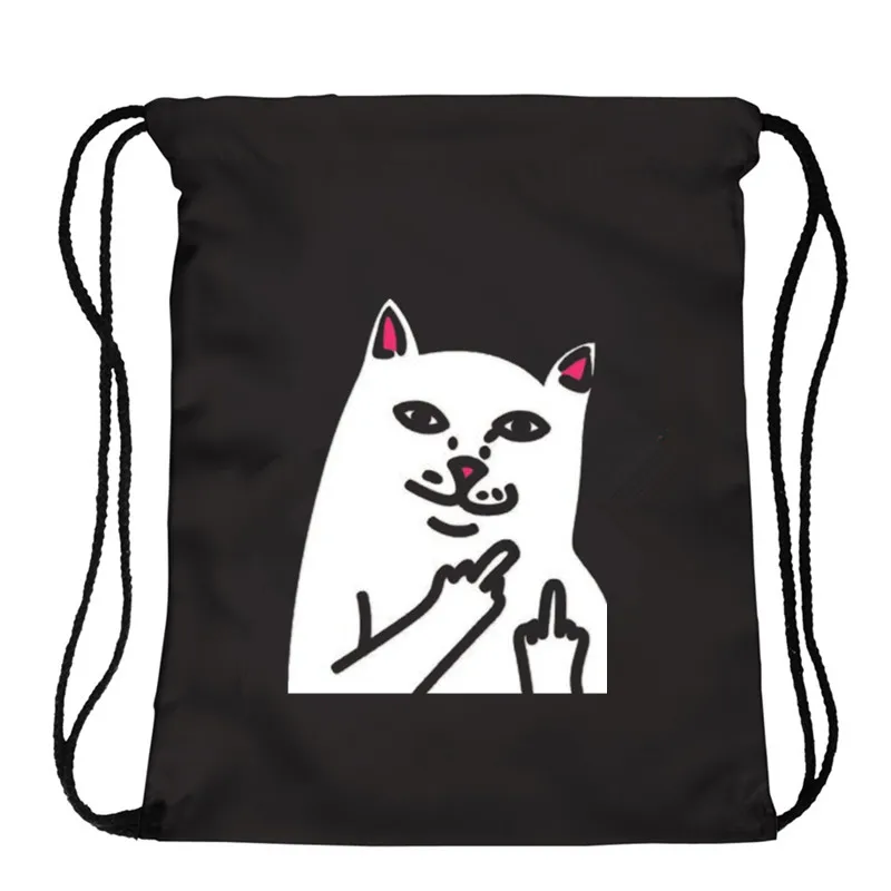 ZHBSLWT Горячая продажа 3D печать кошка женщина сумка на шнурке backpack-002 | Багаж и сумки
