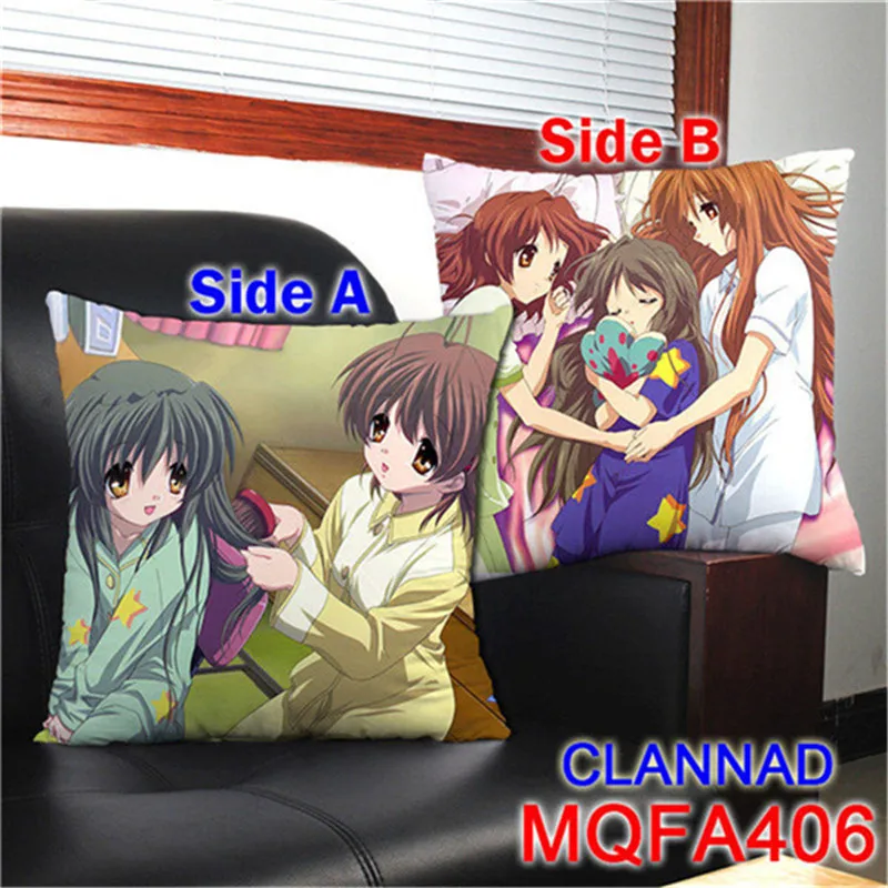 Горячая Пользовательские Clannad Декоративные подушки 45x45 см мягкие квадратный две стороны печатных Подушки детские для Clannad аниме вентиляторы подарки