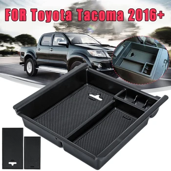 

Center Console Armrest Organizer Box For Toyota Tacoma 2016 2017 2018 2019 On Car Organizer Storage Accessories Tray 1set new