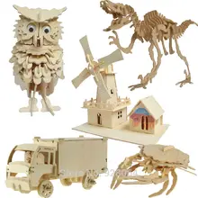 Животных/Car 3D головоломки здания малышей игрушка-головоломка изучение алфавита игра-головоломка для детей дошкольного возраста детские игрушки для детей