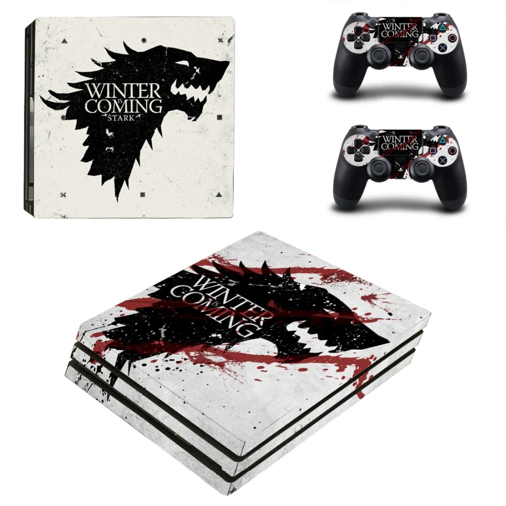 

Game of Thrones Winter is Coming PS4 Pro Skin Sticker Decal Vinyl for Playstation 4 Console and 2 Controllers PS4 Pro Sticker