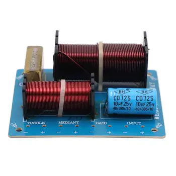 

1PC FREQUENCY DIVIDER 3 ways Treble Medlant Bass 80W HiFi Audio Speaker Crossover Amplifier Filters PCB Board DIY