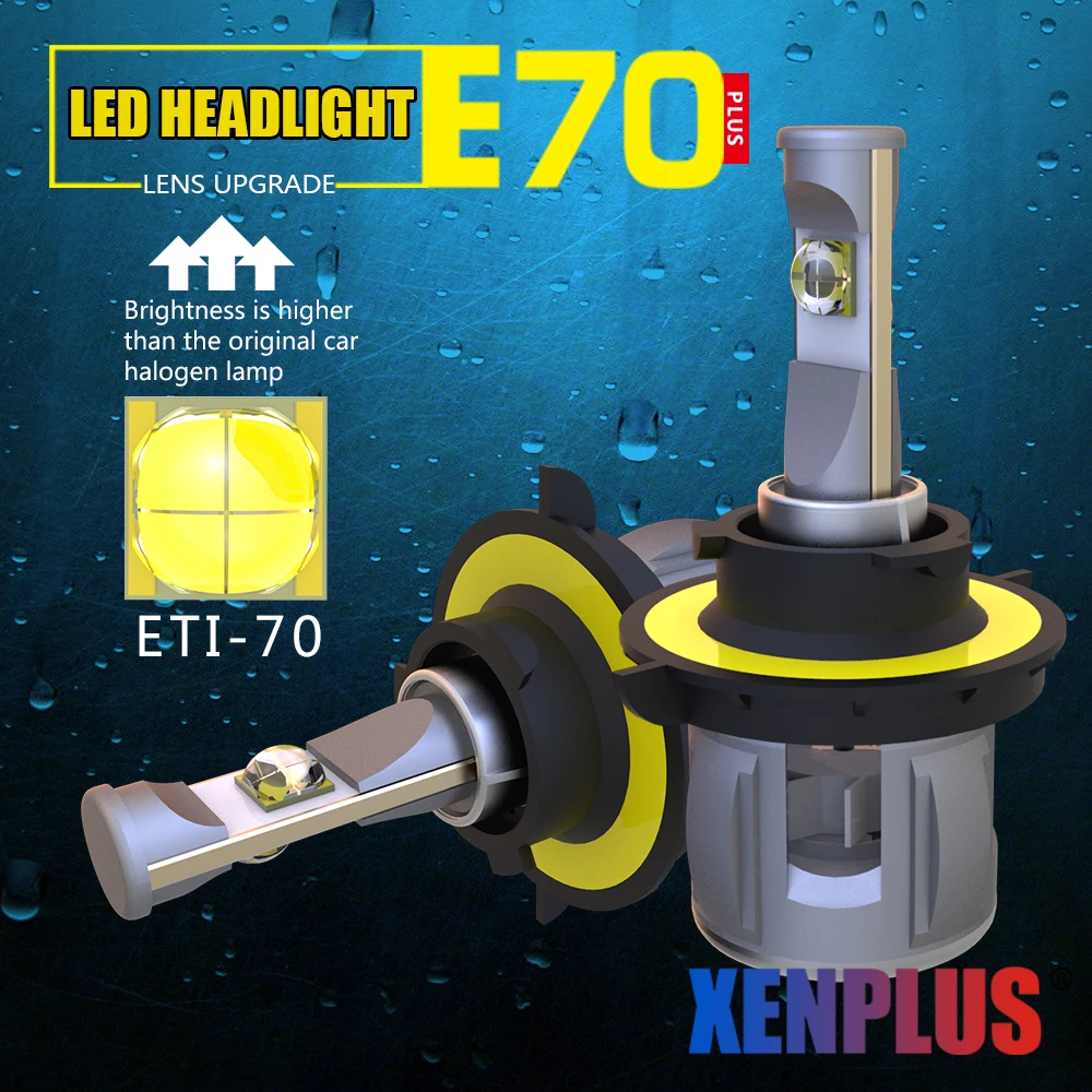 

H7 Led Car Headlight ZES Chip Auto Fog Light 2pcs H1 H4 H11 HB3 HB4 9004 9012 5202 Turbo Fan 6000k ETI-70 12V 120W 12000lm E70