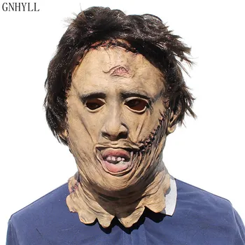 

The Texas Chainsaw Massacre Leatherface Masks Scary Movie Cosplay Halloween Costume Props High Quality Toys Party Latex Mask