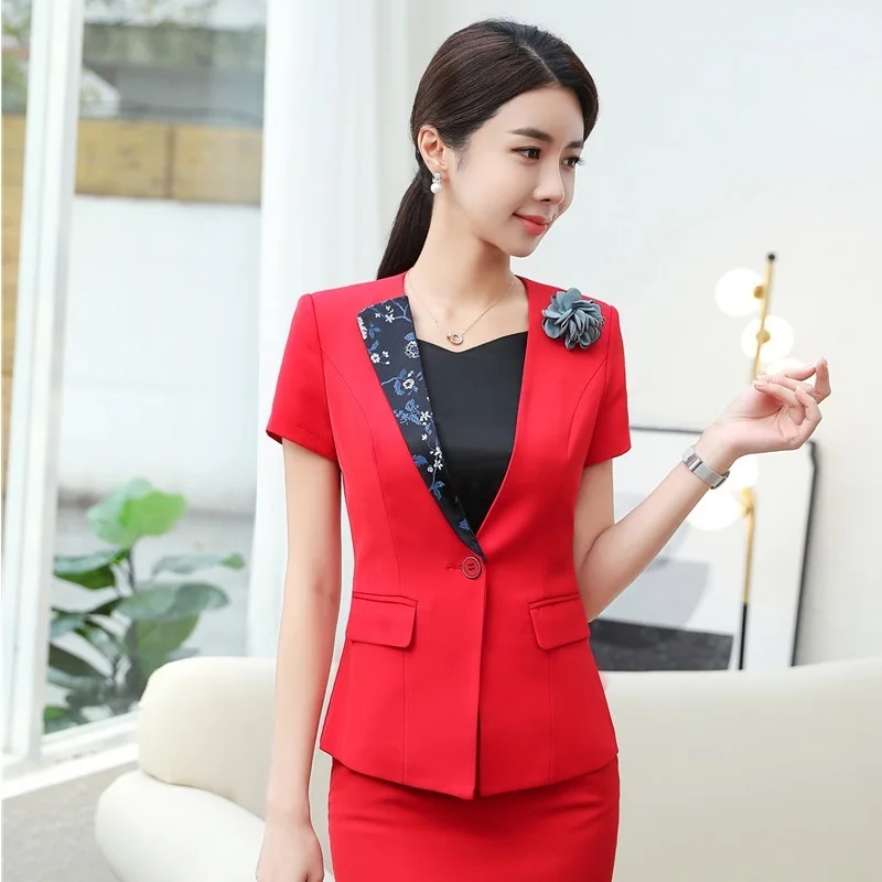 ladies short red blazer