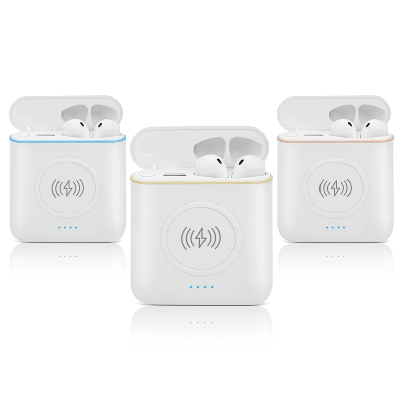 XT6 TWS wireless Bluetooth sports headphones with smart phone wireless charging +5200mAh+charging box noise reduction headphones