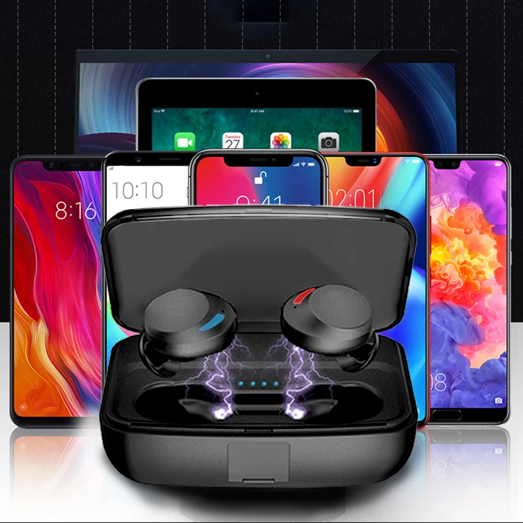 

2019 Hot TWS Bluetooth 5.0 Earphones Headset IPX8 Waterproof Wireless Earbuds Swimming Headphones With Mic 3000mAh Charging Box