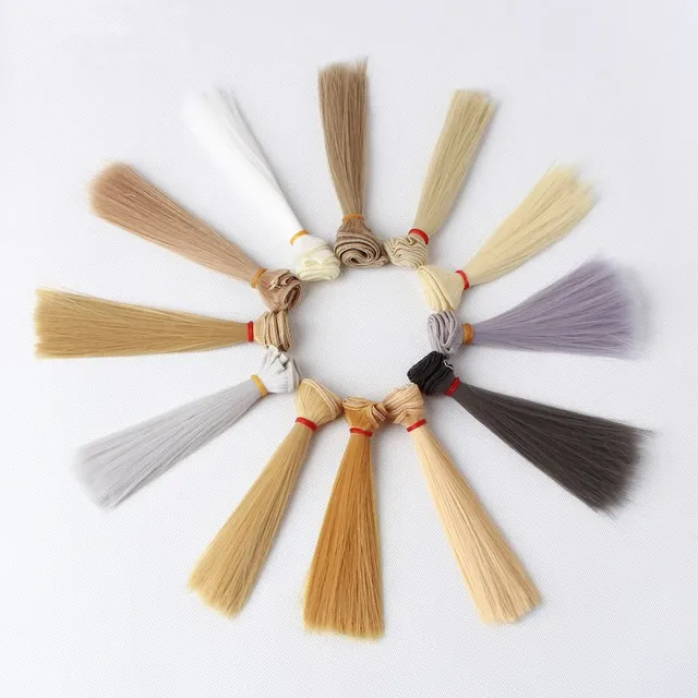 Adollya BJD Hair For Dolls DIY Doll Accessories Wigs Straight Hair High-Temperature Toys For Girls 15*100cm Tress For Dolls Hair 4