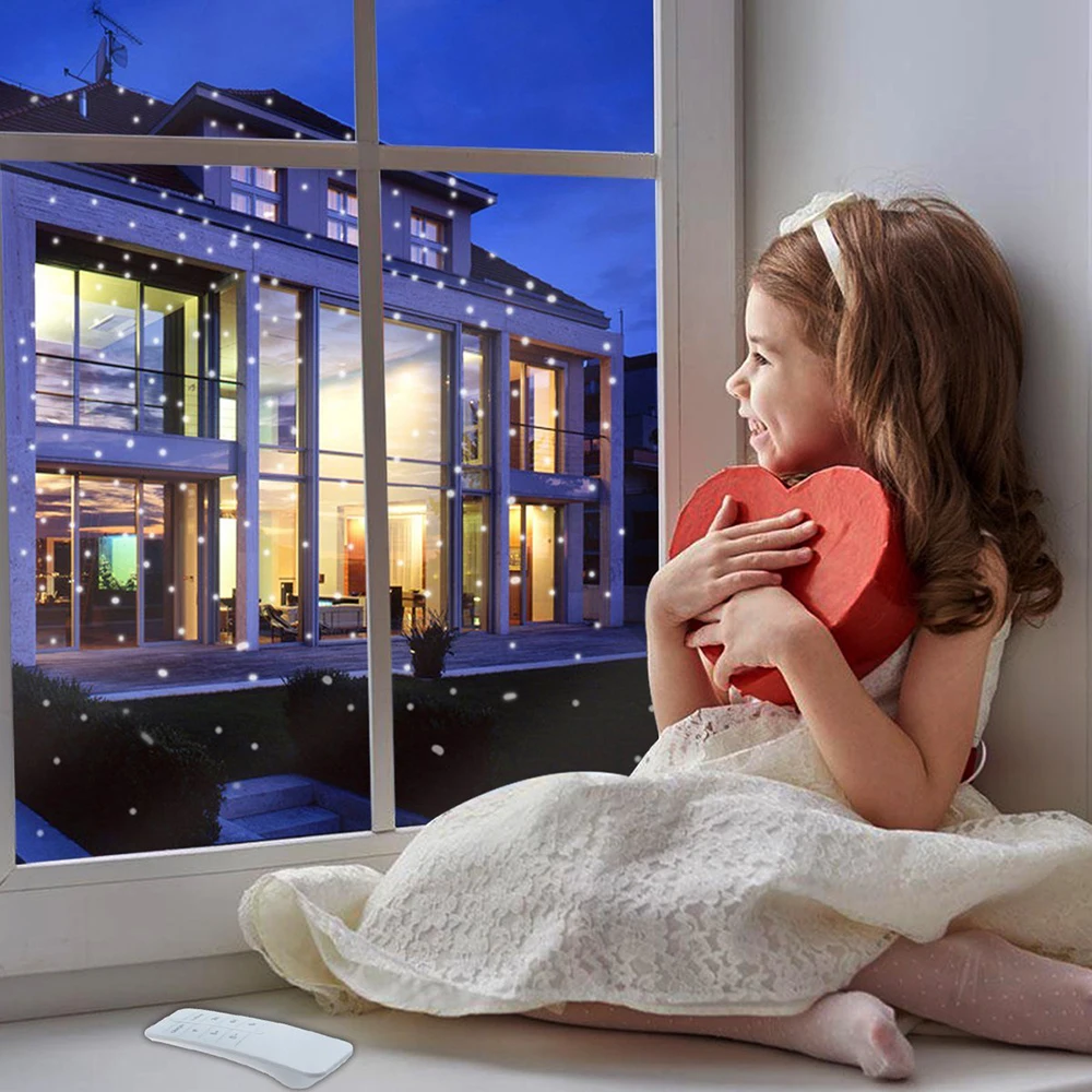 

Tanbaby LED Snowflake Projector Waterproof Snowfall Lamp with Remote Xmas Festival/Holiday/Outdoor Decoration DA